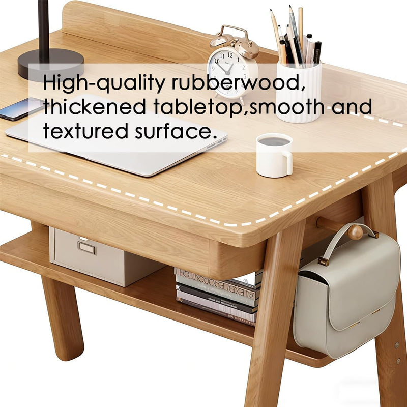 Solid Wood Computer Desk with Drawers Small Home