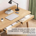 Solid Wood Computer Desk with Drawers Small Home