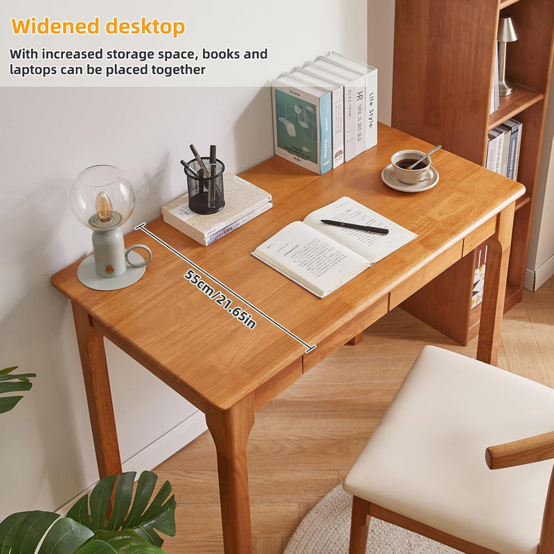 Solid Wood Desk with 2 Drawers 39in Gaming