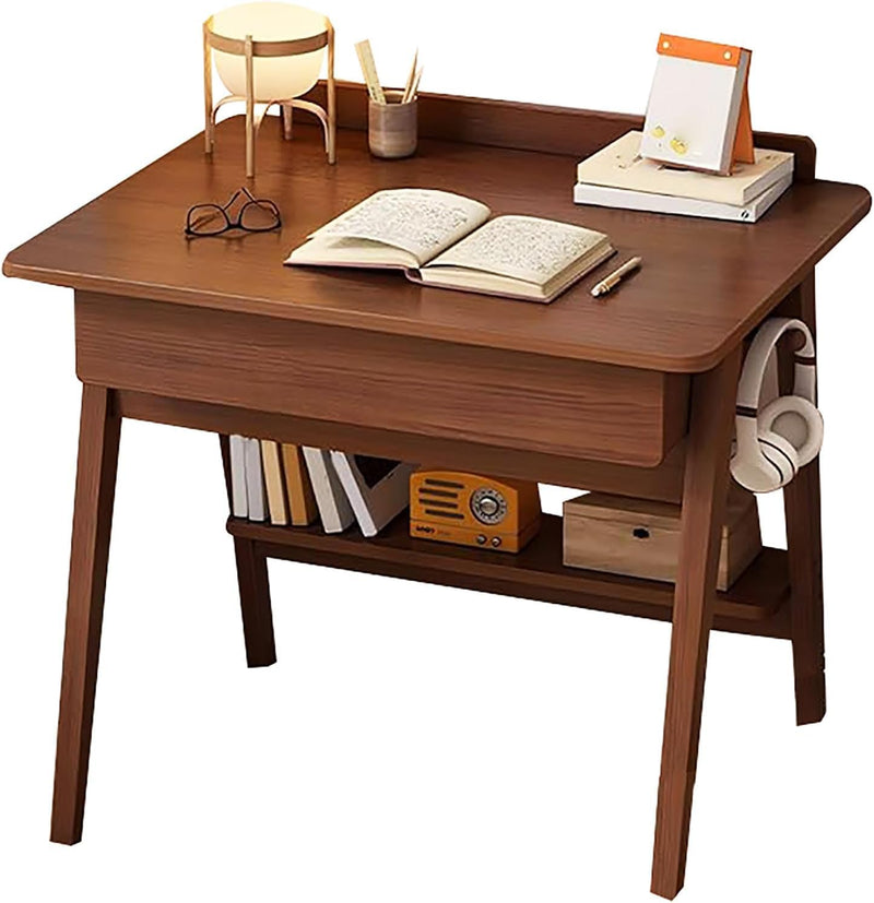 Solid Wood Home Office Desk Mid-Century