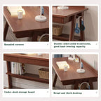Solid Wood Home Office Desk Mid-Century