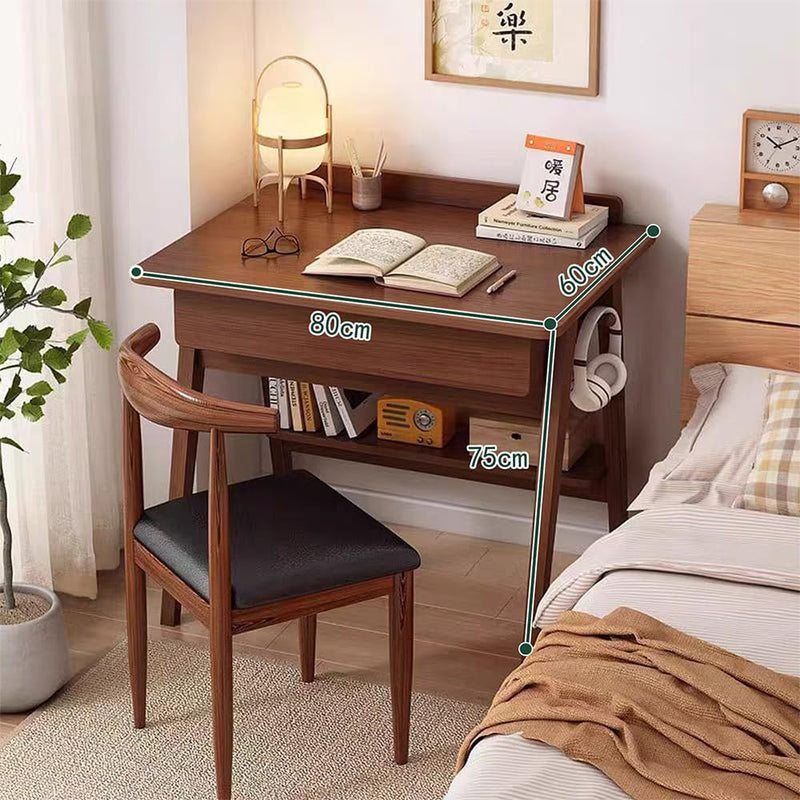 Solid Wood Home Office Desk Mid-Century