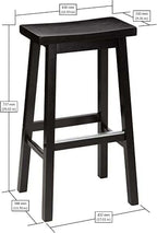 Solid Wood Kitchen Counter Bar Stool Dining Chair (Set of 2)