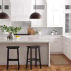 Solid Wood Kitchen Counter Bar Stool Dining Chair (Set of 2)