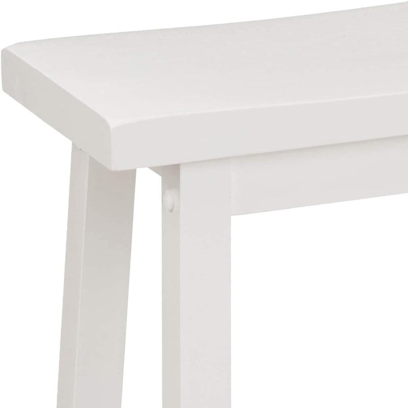 Solid Wood Kitchen Counter Short Bar Stool Dining (Set of 2)