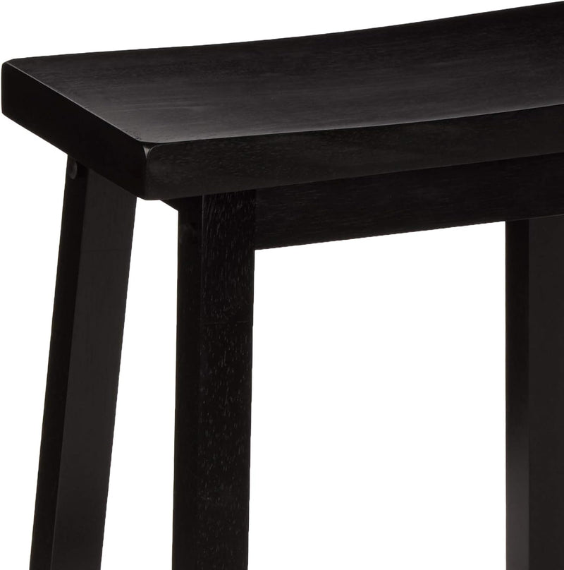 Solid Wood Kitchen Counter Short Bar Stool Dining (Set of 2)