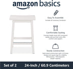 Solid Wood Kitchen Counter Short Bar Stool Dining (Set of 2)