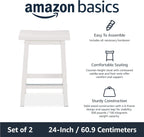 Solid Wood Kitchen Counter Short Bar Stool Dining (Set of 2)