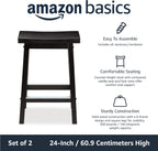 Solid Wood Kitchen Counter Short Bar Stool Dining (Set of 2)