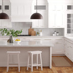 Solid Wood Kitchen Counter Short Bar Stool Dining (Set of 2)