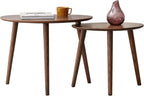 Solid Wood Nesting Table Modern Oval Coffee