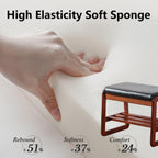 Solid Wood Shoe Bench 2-Tier Wooden Storage Entryway