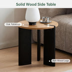 Solid Wood Side Table with 2-Tone Finish Zen