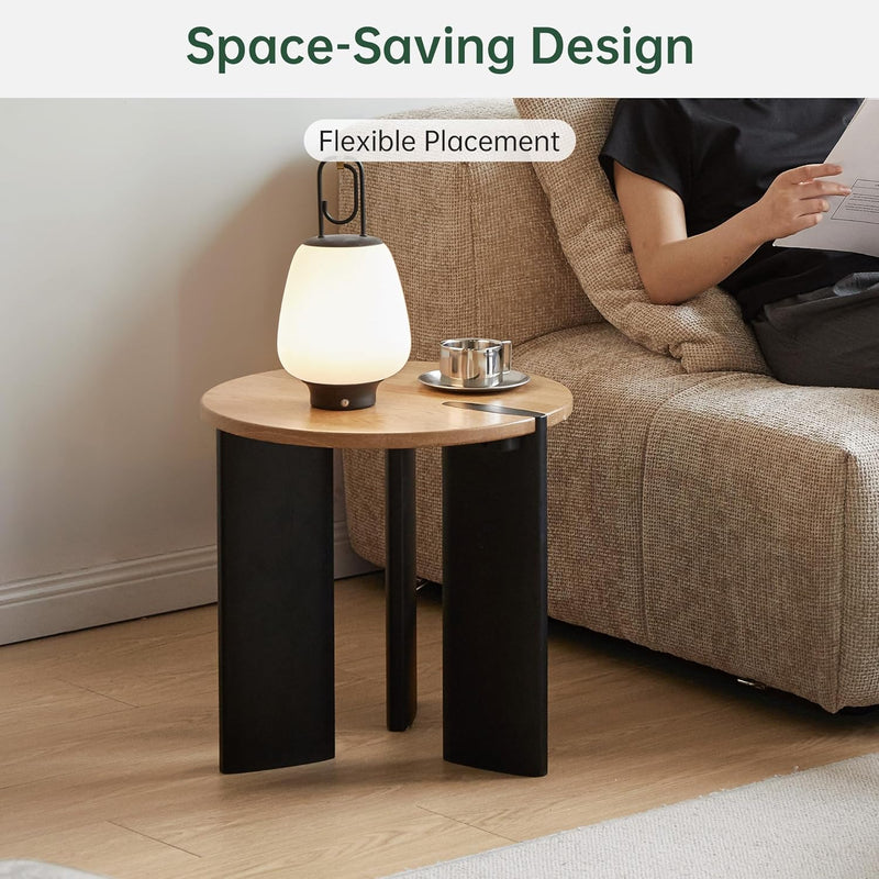 Solid Wood Side Table with 2-Tone Finish Zen