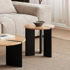 Solid Wood Side Table with 2-Tone Finish Zen