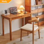 Solid Wooden Desk with 2 Drawers 39" Wood