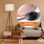 Solid Wooden Tripod Floor Lamp Touch Control Standing
