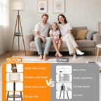 Solid Wooden Tripod Floor Lamp Touch Control Standing