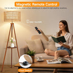 Solid Wooden Tripod Floor Lamp Touch Control Standing
