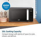 Solo Microwave 20L Capacity 800W Power Touch Controls