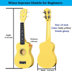 Soprano Ukulele Starter Kit for Beginners with Bag