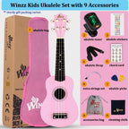 Soprano Ukulele Starter Kit for Beginners with Bag