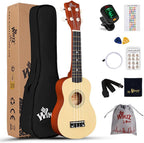Soprano Ukulele Starter Kit for Beginners with Bag