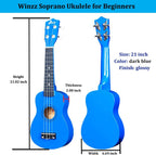 Soprano Ukulele Starter Kit for Beginners with Bag