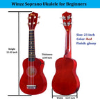 Soprano Ukulele Starter Kit for Beginners with Bag