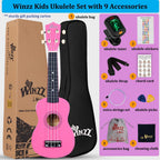 Soprano Ukulele Starter Kit for Beginners with Bag