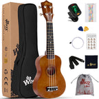 Soprano Ukulele Starter Kit for Beginners with Bag