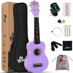 Soprano Ukulele Starter Kit for Beginners with Bag