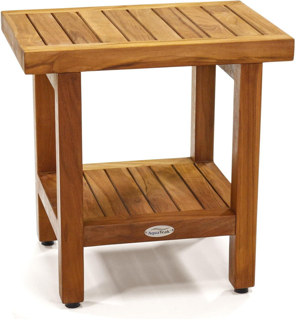 Spa Shower Stool Seat with Shelf
