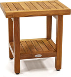 Spa Shower Stool Seat with Shelf