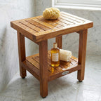 Spa Shower Stool Seat with Shelf