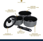 Space Non-Stick Induction Saucepan Set (3 Piece)