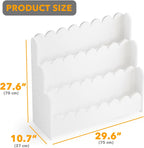 3-Tier Scalloped Bookshelf Montessori Bookcase for Toddlers