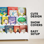 3-Tier Scalloped Bookshelf Montessori Bookcase for Toddlers
