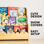 3-Tier Scalloped Bookshelf Montessori Bookcase for Toddlers