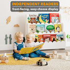 3-Tier Scalloped Bookshelf Montessori Bookcase for Toddlers