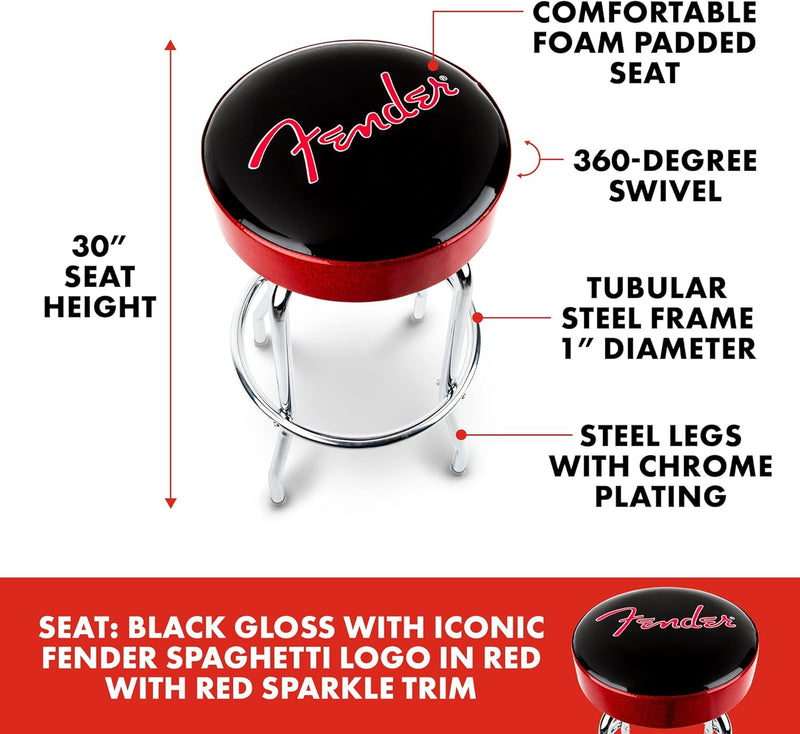 Spaghetti Logo Pick Pouch Barstool 24 Inch