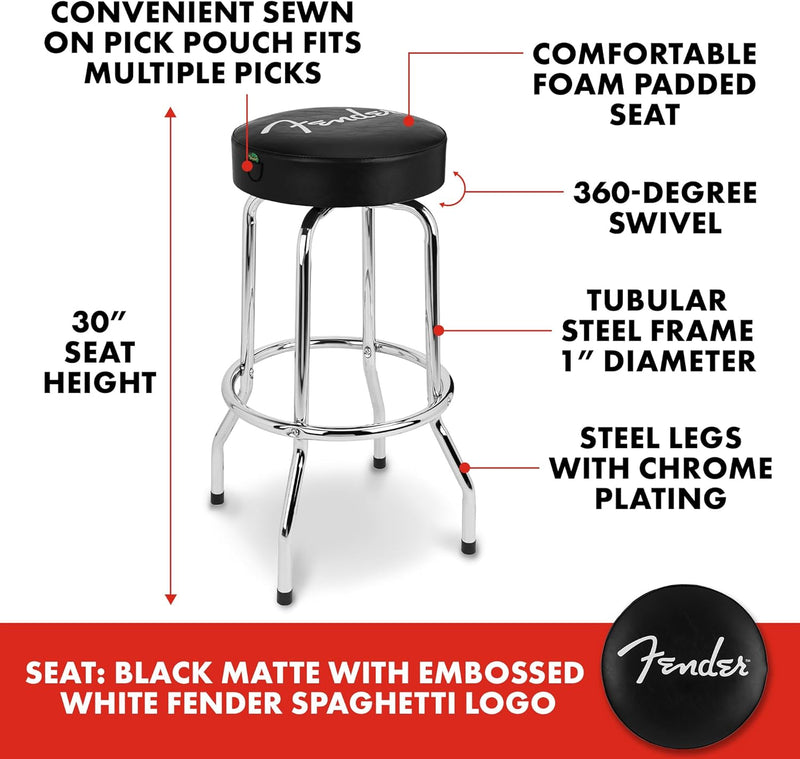 Spaghetti Logo Pick Pouch Barstool 24 Inch
