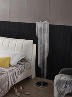 Sparkling Elegant Raindrop Crystal Floor Lamp