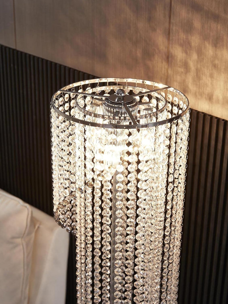 Sparkling Elegant Raindrop Crystal Floor Lamp