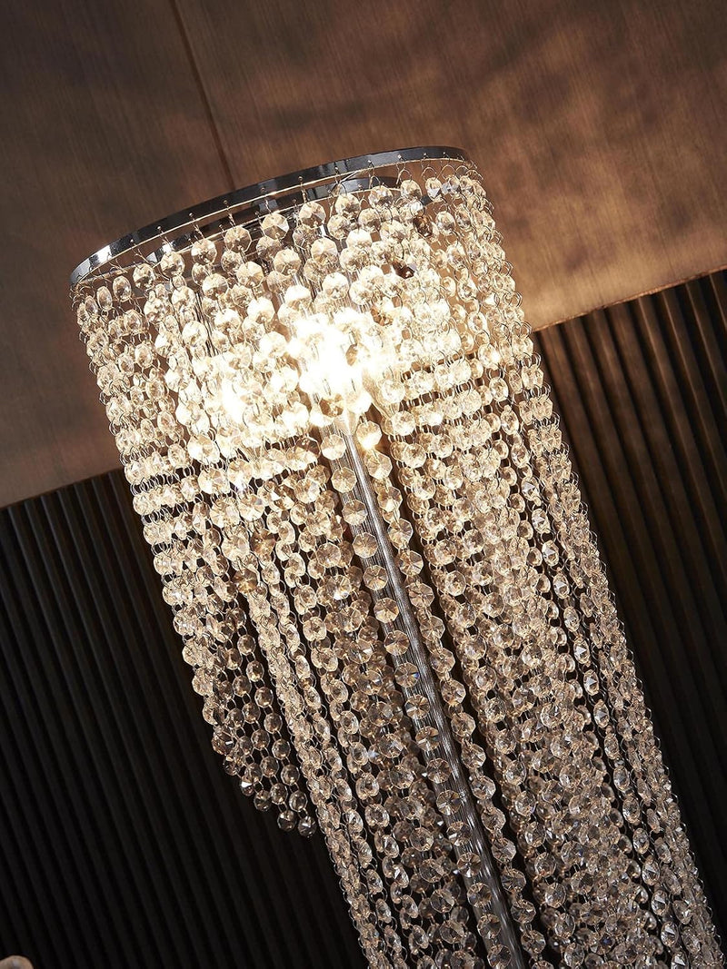 Sparkling Elegant Raindrop Crystal Floor Lamp