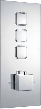 Spello Thermostatic 3 Outlet Concealed Shower Valve Chrome