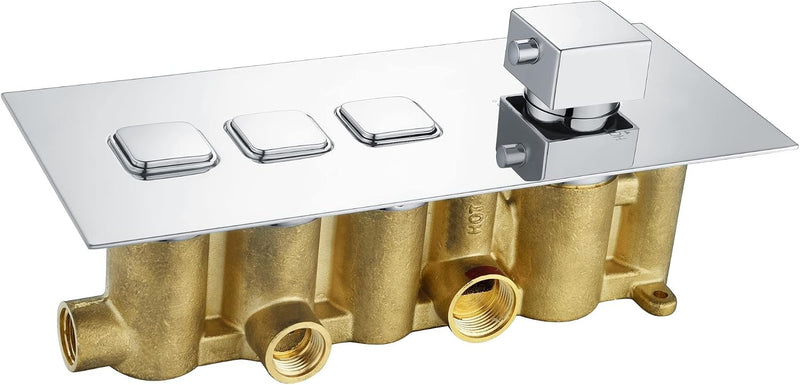 Spello Thermostatic 3 Outlet Concealed Shower Valve Chrome