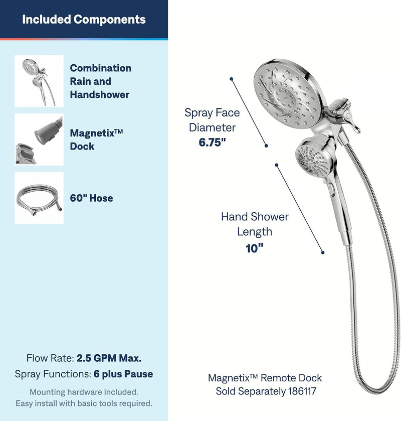Spello Thermostatic Concealed 2 Outlet Shower System Chrome
