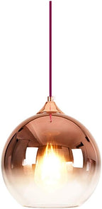 Spherical Gradient Color Glass Pendant Light Modern Globe