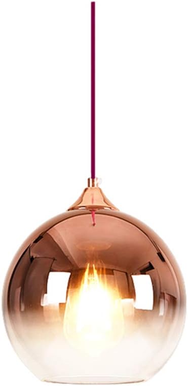 Spherical Gradient Colour Glass Pendant Light Modern Globe
